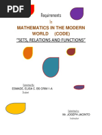 Requirements: Mathematics in The Modern World (Code)