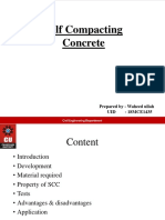 Self Compacting Concrete: Prepared by - Waheed Ullah Uid - 18mce1435