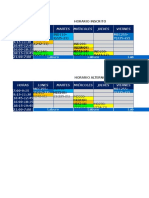 Horario Clases +laburo 2° Semestre 2018