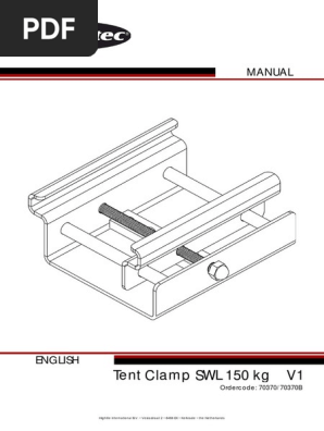 Manuel Showtec Tent Clamp