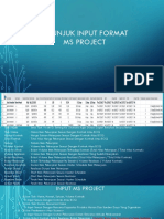 Petunjuk Input Format Ms Project