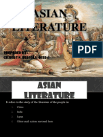 Asian Literature: Prepared By: Gilbert N. Bersola, Bsed4