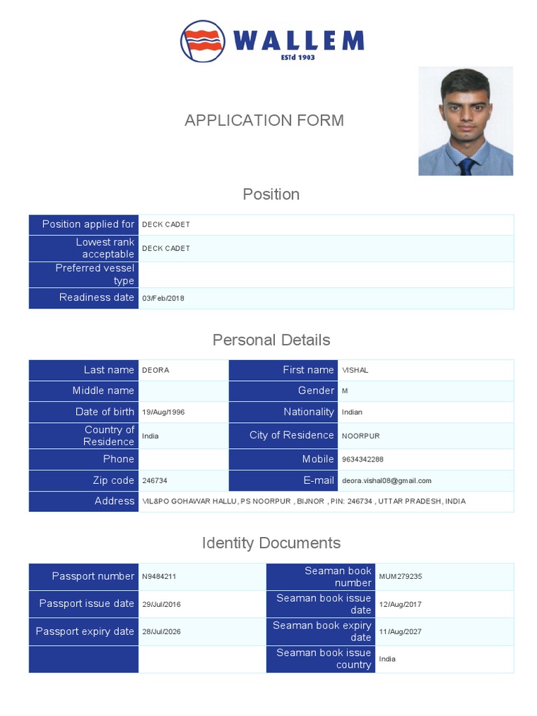 Application Form | PDF | Government And Personhood | Government