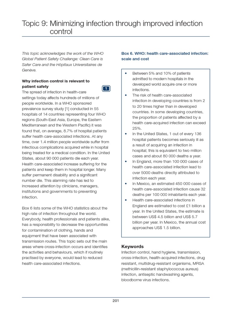 Infection Control Strategies in Healthcare | PDF | Hospital Acquired ...