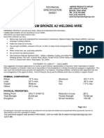Aluminum Bronze A2 Welding Wire: Technical Specification Sheet