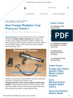 Fungsi Radiator Cup Pressure Tester Otomotif Mobil PDF