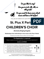SPX Childrens Choir Informational Flyer 2019-20