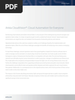 Arista Cloudvision®: Cloud Automation For Everyone: White Paper