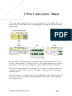 Standard Work Instruction Sheet