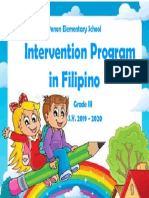 Intervention Program in Filipino: Ponon Elementary School