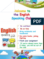 English Speaking Club Rules and Tips