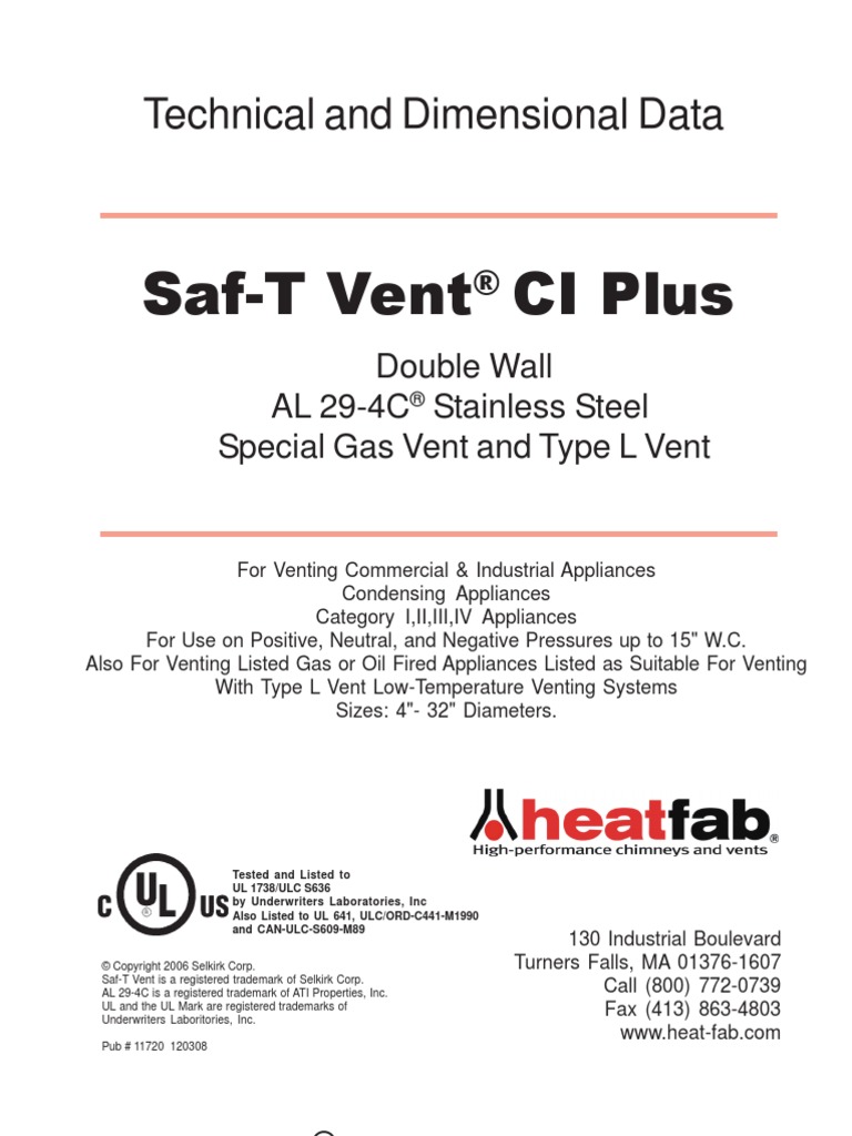 SafT Vent Ci+ Al429c PDF Pipe (Fluid Conveyance) Tap (Valve)
