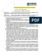 Contenido Primer Parcial Derecho Procesal de Trabajo I