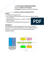 Assi gnmenton:EVOLUTI Onofmi Croprocessors Submi T T Edby: Submi T T Edt o