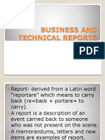 Business and Technical Reports