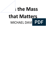 It Is The Mass That Matters Michael Davies