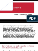Transactional Analysis: Berne's Three Ego States