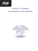 Citizen'S Charter: Weavers' Service Centre, Ahmedabad