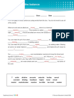 7ee Finding The Balance (Worksheet 3 Solution)