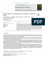 Failure Analysis of A Titanium Plate Heat Exchanger Mechanical Fatigue2019Engineering Failure Analysis