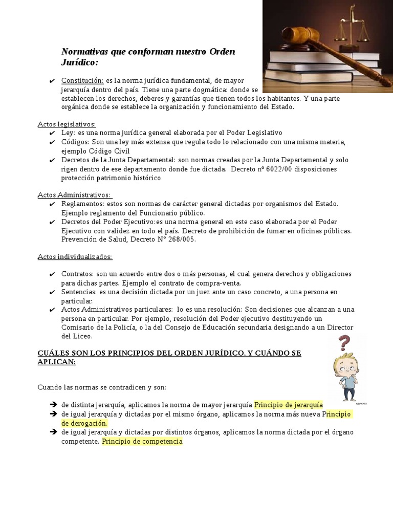 Normas Que Conforman Nuestro Orden Juridico