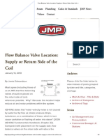 Flow Balance Valve Location - Supply or Return Side of The Coil PDF