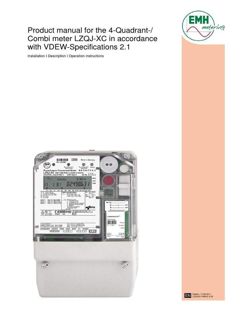 Manual Medidor Emh LZQJ-XC | PDF | Alternating Current | Electronics