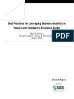 Best Practices For Leveraging Business Analytics in Today's and Tomorrow's Insurance Sector (17 Page Full Report)