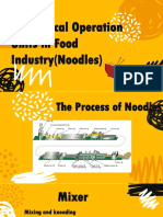 Mechanical Operation Units in Food Industry (Noodles)