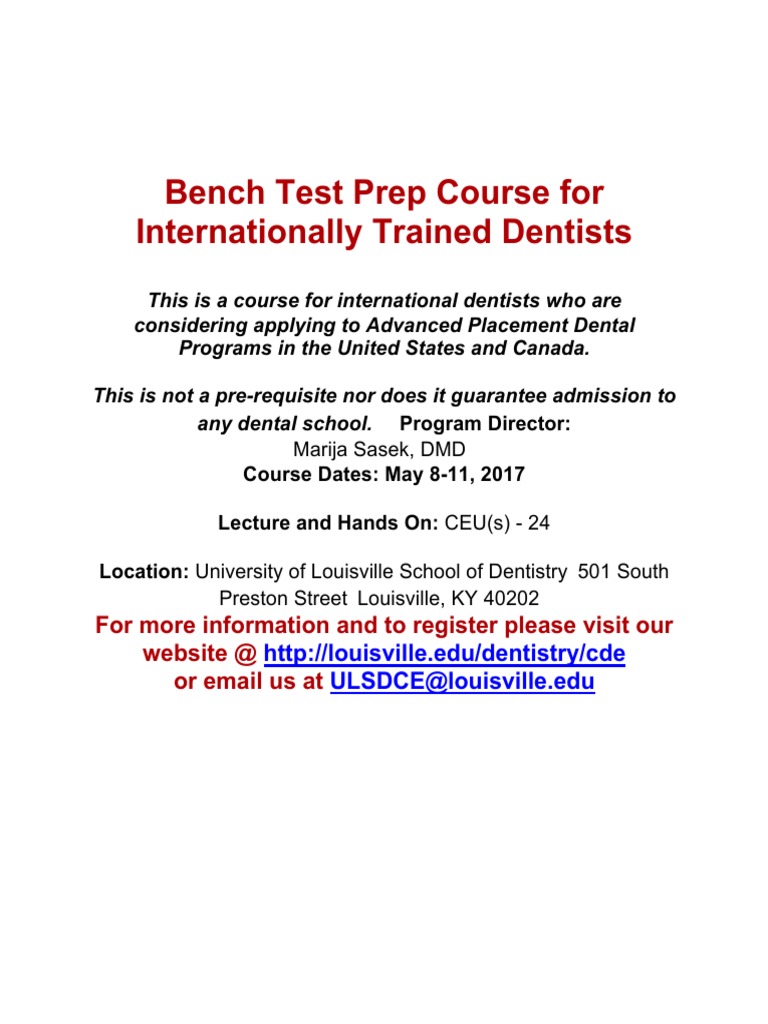 Louisville Bench Test Prep 2017 Pdf