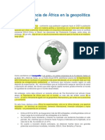 La Importancia de África en La Geopolítica Internacional