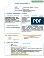 Unidad 02. Religión. Sesión Dios Crea Al Mundo Por Amor