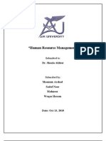 "Human Resource Management": Submitted To