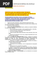 Requisitos para Certificado de Defensa Civil de Detalle