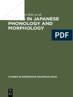 (Studies in Generative Grammar 51) Jeroen Maarten Van de Weijer, Tetsuo Nishihara - Issues in Japanese Phonology and Morphology (2001, de Gruyter)