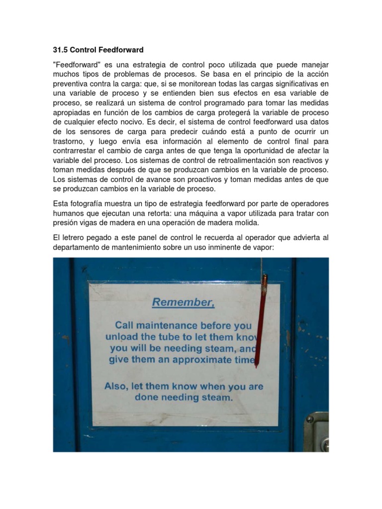 Estrategia de Control Feedforward | PDF | Sistema de control ...