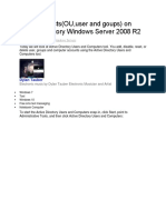 Create Objects (OU, User and Goups) On Active Directory Windows Server 2008 R2
