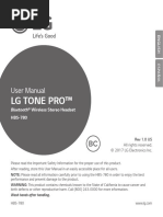 LG Tone Pro ™: User Manual