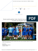 Quem Pode Ganhar Mais Chances Ou Perder Espaço No Cruzeiro de Rogério Ceni - 14-08-2019 - UOL Esporte