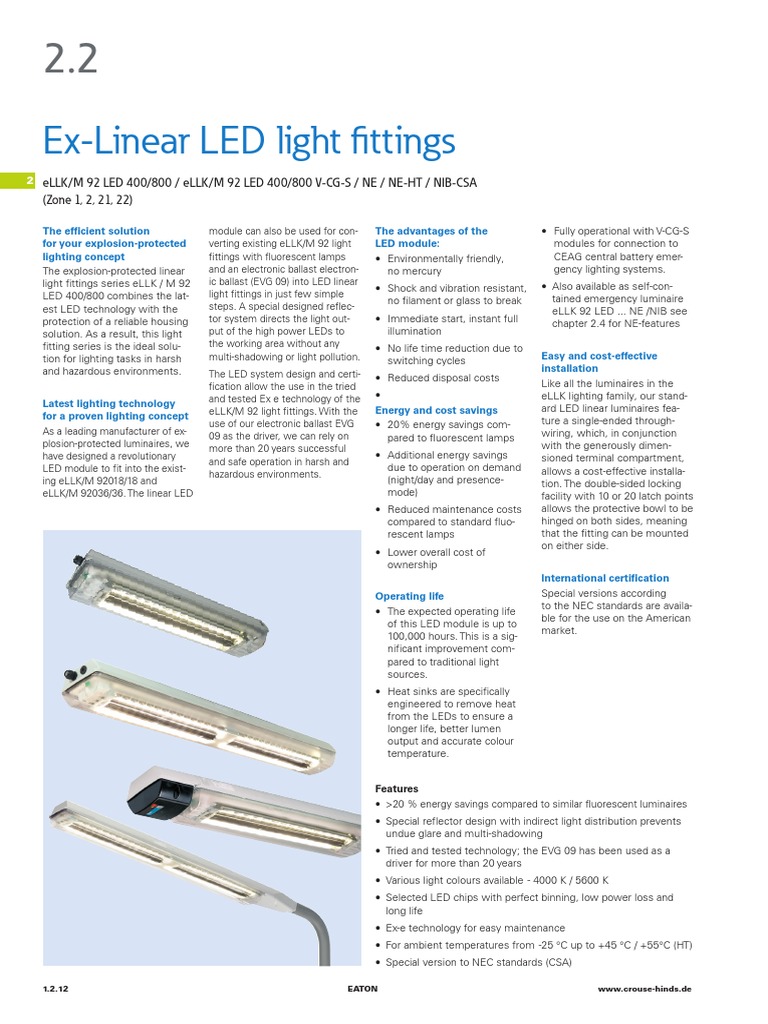 Ex-Linear LED Light Fittings | PDF | Light Emitting Diode | Fluorescent ...