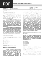 SD 015 - Leitura e Interpretação de Textos 1º Ano - Aluno PDF