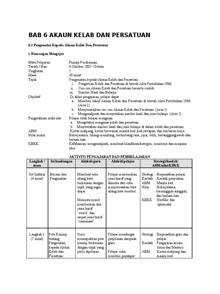 06 Akuan Kelab Dan Persatuan Pdf