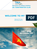 Welcome To My Topic!: English Toastmaster Club