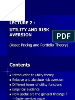 Utility and Risk Aversion: (Asset Pricing and Portfolio Theory)
