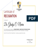 Certificate of Recognition: Dr. Gladys C. Nivera