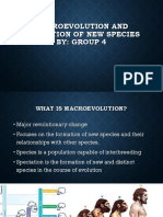 Macroevolution and Formation of New Species By: Group 4