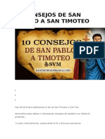 10 Consejos de San Pablo A San Timoteo