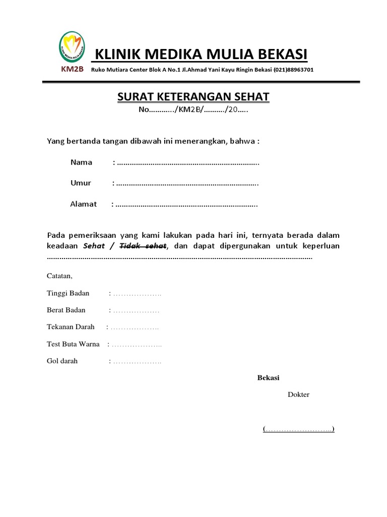 Surat Ket Sehat