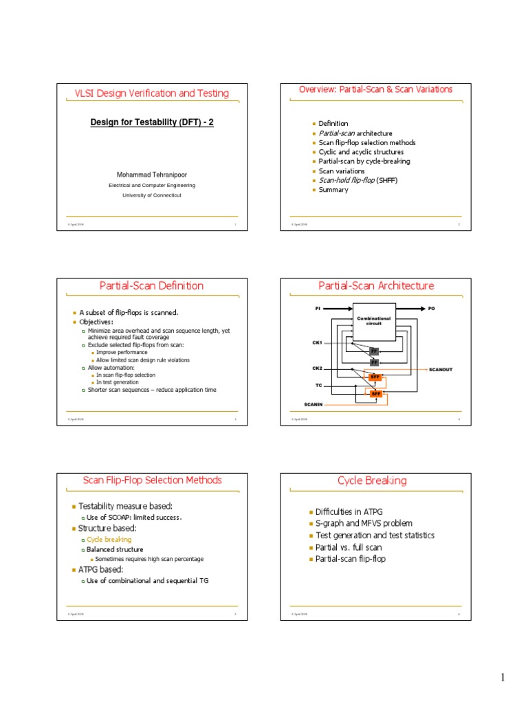 Partial-Scan Techniques in VLSI Design | PDF | Random Access Memory ...