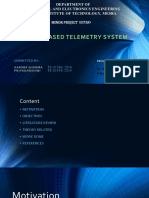 Zigbee Based Telemetry System: Department of Electrical and Electronics Engineering Birla Institute of Technology, Mesra